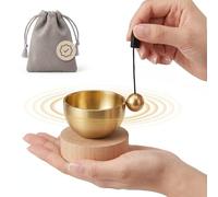MIni Singing Bowl Set Meditation Sound Bowl for Yoga, Meditation & Relaxation, Mindfulness,Chakra Healing, Stress Relief, Self-Regulation, Unique Spiritual Gifts for Women and Men (SMALL SIZE)