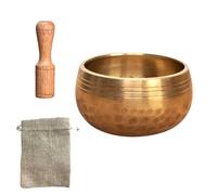 Mini Singing Bowl Stick Set, Portable Yoga Meditation Bowl, Soothing Nerve Copper Ornaments, Let the Vibration Improve Sleep, Handmade with Craftsmanship
