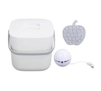Mini Sink Dishwasher, Efficient Water Bubble Oil Removal, Deep, Versatile, Two Methods for Home, Laundry, Dishes, Fruit, Cutlery (White Bucket)