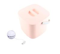 Mini Sink Dishwasher, Efficient Water Bubble Oil Removal, Deep, Versatile, Two Methods for Home, Laundry, Dishes, Fruit, Cutlery (Pink Bucket)
