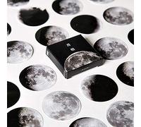 Mini Size Scrapbooks Stickers Decals, Doraking DIY Decoration Moon Phase 45PCS Stickers for Laptop Scrapbook Suitcase Notebooks Album (Moon Phase)