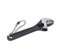 Mini Size Spanner Nut Wrench Tool Jaw Metal Adjustable Tool Wrench Spanner Key Chain Ring Keyring Gift Keychain Wrench (2.5 inch black)