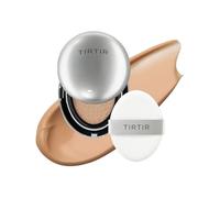 [*Mini Size*] TIRTIR Mask Fit Aura Glow Silver Cushion Foundation | Semi-glow Finish, Natural Coverage, Moisturizing, Lightweight, Korean cushion foundation (#33C Hazel, Mini Size, 0.15 Fl Oz)