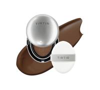 [*Mini Size*] TIRTIR Mask Fit Aura Glow Silver Cushion Foundation | Semi-glow Finish, Natural Coverage, Moisturizing, Lightweight, Korean cushion foundation (#51N Fudge, Mini Size, 0.15 Fl Oz)