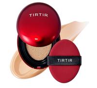[*Mini Size*] TIRTIR Mask Fit Red Cushion Foundation | Full coverage, Weightless, Skin fit, Satin Glow Finish, Korean Makeup, beauty, Tattoo cover up, Buildable (#22N Shell Beige, 4.5g)