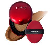 [*Mini Size*] TIRTIR Mask Fit Red Cushion Foundation | Full coverage, Weightless, Skin fit, Satin Glow Finish, Korean Makeup, beauty, Tattoo cover up, Buildable (#45N Saddle Brown, 0.15 Fl Oz)