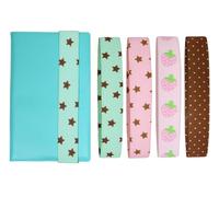 Mini Skate 4 Pcs Elastic Planner Bands Cute Journal Elastics Book Markers Straps for Hardcover Notebook Binders Scrapbook Page Markers Book Reading Lovers Fits A7, M5 Planner Accessories