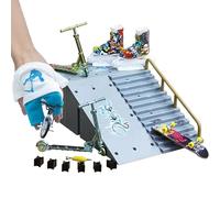 Mini Skate Ramp Bundle - Complete Finger Toy Course, Modular Street Style Track, Assorted Stunt Riding Pieces, Lightweight Pocket Sports Setup | Engaging Tabletop Activity For Youth Indoor Learning Us