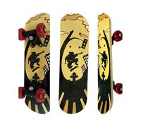Mini Skateboard, 17 x 5 Inch Double Kick Skateboard for Beginners with Maple Deck, Boys & Girls, Multiple Designs (S1_City Hunt)