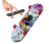 Mini Skateboard Fingerboard Set - Pocket Size Mini Skateboard, Fingertip Swing Board Toy, Easy Grip, Textured | Movement Party Favors For Kids For Ages 6 And Up (ABS 12 Pieces)