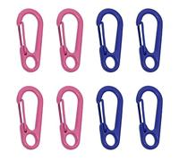 Mini Skater 1.24" Small Alloy Spring Clips Paracord Keychain Spring Gate Snap Hooks for Work Car Key Rings Dog Tags Belt Loop Outdoor Traveling Backpack Accessories, 8PCS (Dark Blue and Dark Pink)