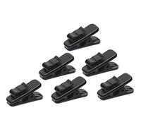 Mini Skater 1 Inch Length Small Earphone Wire Clip Headphone Mount Cable Clothing Clip Earbud Clip to Keep Earphone/Microphone Cord in Place for 1.5mm Wire Diameter Round Wire Earphone,6Pcs (Black)