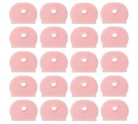 Mini Skater 20Pcs Plastic Key Top Covers 1"x0.79"x0.16" Key Head Caps for Standard Flat House Keys (Pink)