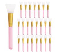 Mini Skater 24 Pcs Soft Silicone Face Mask Brush for Facial Mud Clay Charcoal Mixed Masks Hairless Moisturizers Body Lotion & Butter Applicator Skincare Beauty Tools, (Pink)