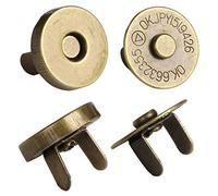 Mini Skater 24 Sets Magnetic Button Clasp Snaps - Purses, Bags, Clothes - No Tools Required - Choose Small or Large Magnetic Button Size: 14mm (Bronze)