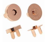 Mini Skater Magnetic Button Clasp Snaps for Sewing, 6-Pack (Rose Gold, Iron, Button Head, 18mm)