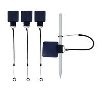 Mini Skater Plastic Elastic Tether Lanyard with Silicone Ring & Pen Loop Holder for Tethering Stylus Pen to Drawing Tablet, 4 Set (Dark Blue)