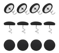 Mini Skater Small Upholstery Pins Linen Fabric Covered Button Twist Pins Classy Bed Skirt Pins for Slipcovers Headliners Fixed, Pack of 12 (Black)