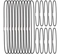 Mini Skater Travel Notebook Elastic Bands Connecting Inserts Replacements Elastic Band Closure for Refillable Travel Journals Planners, Two Sizes, Pack of 20 (A5 & Passport Size, Black)