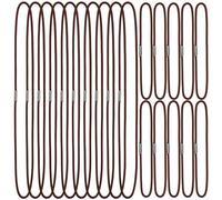 Mini Skater Travel Notebook, Elastic Bands for Refillable Travel Journals Planner, Two Sizes, Pack of 20 (Brown, A5 & Passport Size)