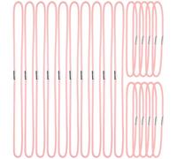 Mini Skater Travel Notebook Thick Elastic Bands Planner Refills Insert Connection Replacement Straps for Travel Journals Accessories, Two Sizes, 20Pcs (A5 & Passport Size) (Pink)