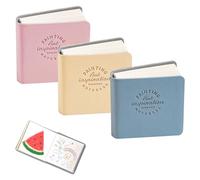 Mini Sketchbook, 3 Pcs 5x5cm Small Sketchbook, Pocket Sketchbooks,Pocket Notebook Portable Diary Notebook Gift for Girls, Students and Artists (Moody Colour Palette)