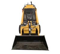Mini Skid Steer Loader with Bucket and Gasoline Engine - Compact Design for Tight Spaces, Ideal for Landscaping, Farming, and Construction Tasks