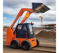 Mini Skid Steer Loader with Quick Change Attachments and Zero Tail Swing All Terrain Performance Ideal for Tight Job Sites Mini Excavator Compatible for Farming, Landscaping & Urban Projects