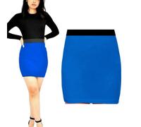 Mini Skirt Pencil Bodycon Mini Skirt Stretchy Summer Short Skirt Elasticated Micro Skirt Multiple Colours Sizes 6-24 (UK, Numeric, 20, Regular, Regular, Royal)