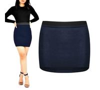 Mini Skirt Pencil Bodycon Mini Skirt Stretchy Summer Short Skirt Elasticated Micro Skirt Multiple Colours Sizes 6-24 (UK, Numeric, 20, Regular, Regular, Navy)