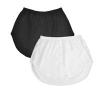 Mini Skirt Shirt Extender 2 Pieces Women's Blouse Extensions Adjustable Shirt Extender, Hem Extension for Mini Skirt Shirt Extension with Elastic Waist, M (Black+White), beige, 30