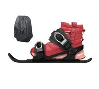 Mini Skis for Snow - Non-Slip Skiing Gear, Portable Ski Shoes | Durable Foot Mounted Skating Boards, Enhances Balance Grip in Snowy Terrain, Ideal for Sledding Hiking Ice Walking Fun Winter Adventures
