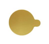 Mini Slice Cake Boards - Cheesecake Slice Round Square Triangle - 6cm Gold Circle - 25x