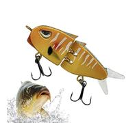 Mini Slide Lure - Glide Baits for Bars, Flexible Articulated Multi-Segment Slow Lures with Realistic Motion for Trout, Zander and Pike