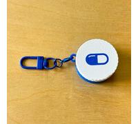 Mini Sliding Pill Box with Keychain Capsule Cross Symbols Portable Plastic Medicine Case Pill Holder Daily Use Emergencies