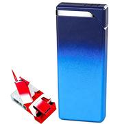 Mini Slim Refillable Butane Lighter, Wind-Resistant Single-Flame Metal Ignition Tool, Portable Compact Design Gift for Men & Women (Fuel Not Included)(Green)