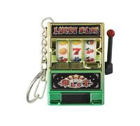 Mini Slot Machine Toy,Slot Machine Keychain,Mini Casino Key Chains Keychain,Lucky Charm Pendant Keychain for Christmas Las Vegas Party Gifts,Game Toy Gifts for Boys Girls Women Men (Green)