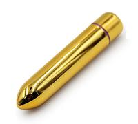 Mini Small Bullet Setting Electric Quiet 10 Modes Personal Bullet Tool Powerful Mini Stick Soft Silicone Toys for Women Pleasure, Waterproof Bullet Rod Toys Massage Ball Self Play (Gold)