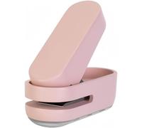 Mini Small Hole Puncher Pink Color, 10 Sheet Paper Capacity Single Hole Puncher for Office Use Or Gift for Students (Pink)