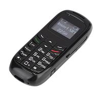 Mini Small Mobile Cell Phone, Mini Mobile Cell Phone Mini Mobile Phone Dialer with Headset Cellphone Earphone Ear Hook Support SIM, Mp3, Long Standby Time (Black)