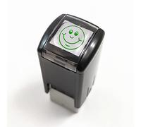 Mini Smiley Happy Face Pre Inked School Reward Feedback Marking Stamper Stamp 10mm Primary Teaching Services (Green)