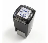 Mini Smiley Happy Face Pre Inked School Reward Feedback Marking Stamper Stamp 10mm Primary Teaching Services (Blue)