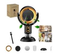 Mini Smoke Diffuser for Smoking Inside,Smoke Away Purifier Fan for Smoking Indoors Puff Hide Smoke Eliminator Puffhide Air Purifier Portable with Oil Filter 2-Speed Wide-Angle Purification(Black,Recha