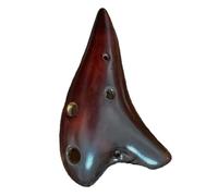 Mini Smoked Ocarina Necklace Pendant 6 Hole High Pitched C Key Beginner Instrument