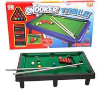 Mini Snooker Table Set with 2 Cues, Balls and Triangle, 2-4 Players, Ages 3+