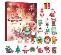 Mini Snowman Figurines Advent Calendar 2025, 24 Day Countdown Calendar, 3D Mini Figurines Santa, Snowman, Xmas Trees, Animals for Xmas Goodie Bag Fillers, Hanging Ornaments, Bag Keychais