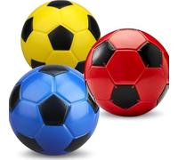 Mini Soccer Ball for Kids & Adults - Soft, Durable Football for Practice, Training & Play - Ideal for Indoor and Outdoor Fun - Multi-Colour Design 15cm (Pack of 3)