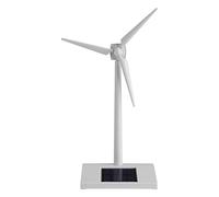 Mini Solar Energy Wind Mill Toy Educational Science Teaching Tool Home Decoration Gift For Kids Children White ABS Plastic 14x9x26cm