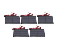 Mini Solar Panel, 5Pcs Battery Cell Board Module with 30cm Power Supply 30cm Wire 60 X 80 3MM DC 0.65W 1.5V DIY for Light Toys Charger