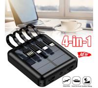 Mini Solar Power Bank, 20000mAh 4 in 1 Phone Charger Fast Charging